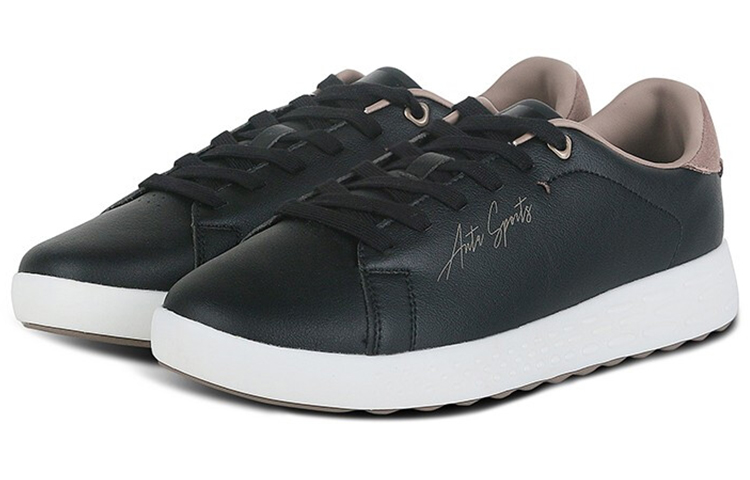 Anta Lifestyle Series Low Top Leather Sneakers 'Black' 圖 2