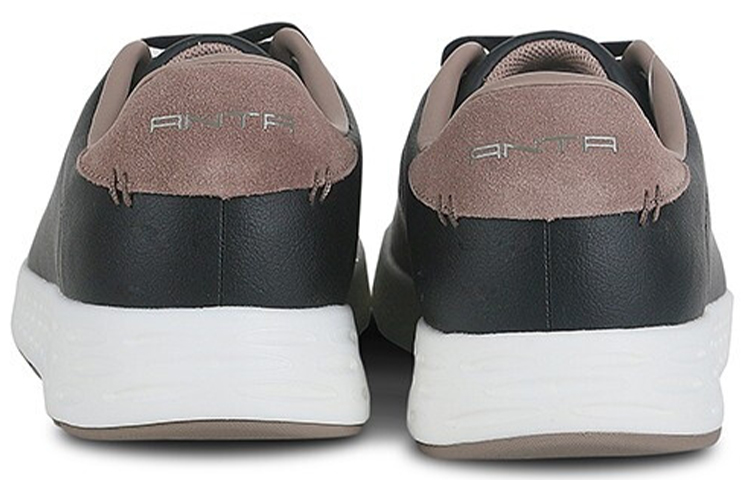 Anta Lifestyle Series Low Top Leather Sneakers 'Black' 圖 3
