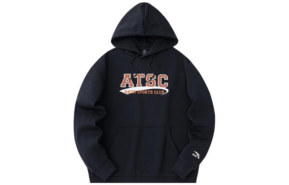Anta Lifestyle Series Oversized Letter Hoodie - Basic Black 152348704-4