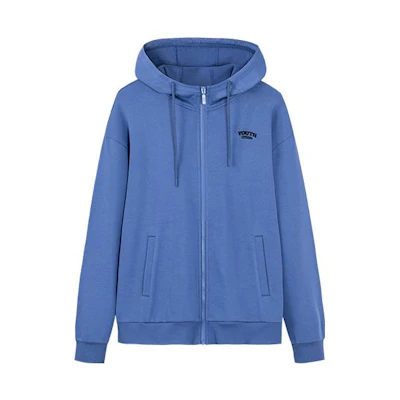 Anta Lifestyle Series Plain Logo Zip Sweatshirt Unisex Couple Style Blue 952238719-2
