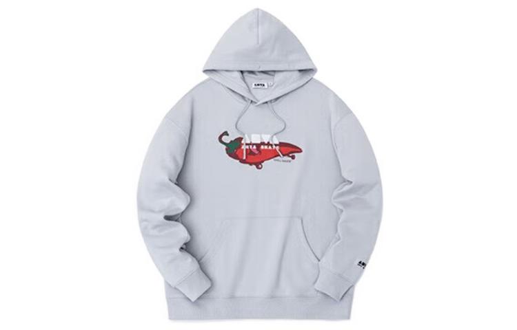 Anta Lifestyle Series Printed Letter Hoodie - Floating Cloud Gray 152328702-2