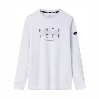 Anta Lifestyle Series Pullover Sweatshirt Letter Design - Breeze Gray 152337713-1