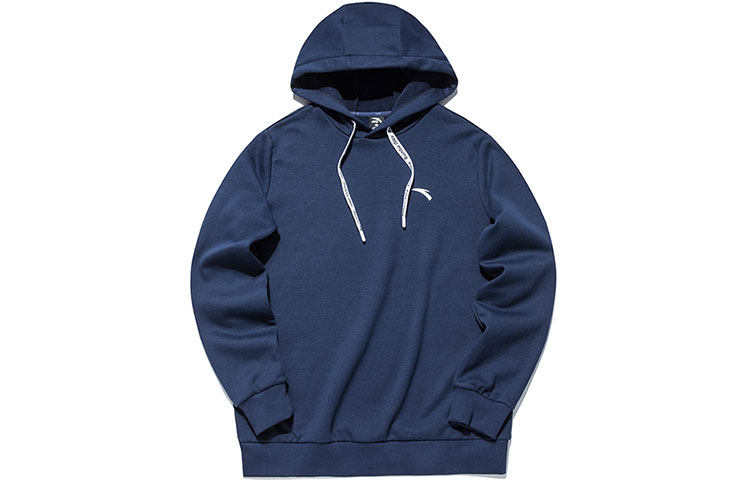 Anta Lifestyle Series Solid Color Pullover Hoodie - Moonlight Blue 952138720-2