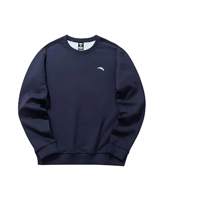 Anta Lifestyle Series Solid Color Sweatshirt Blue-Grey 95717729-15