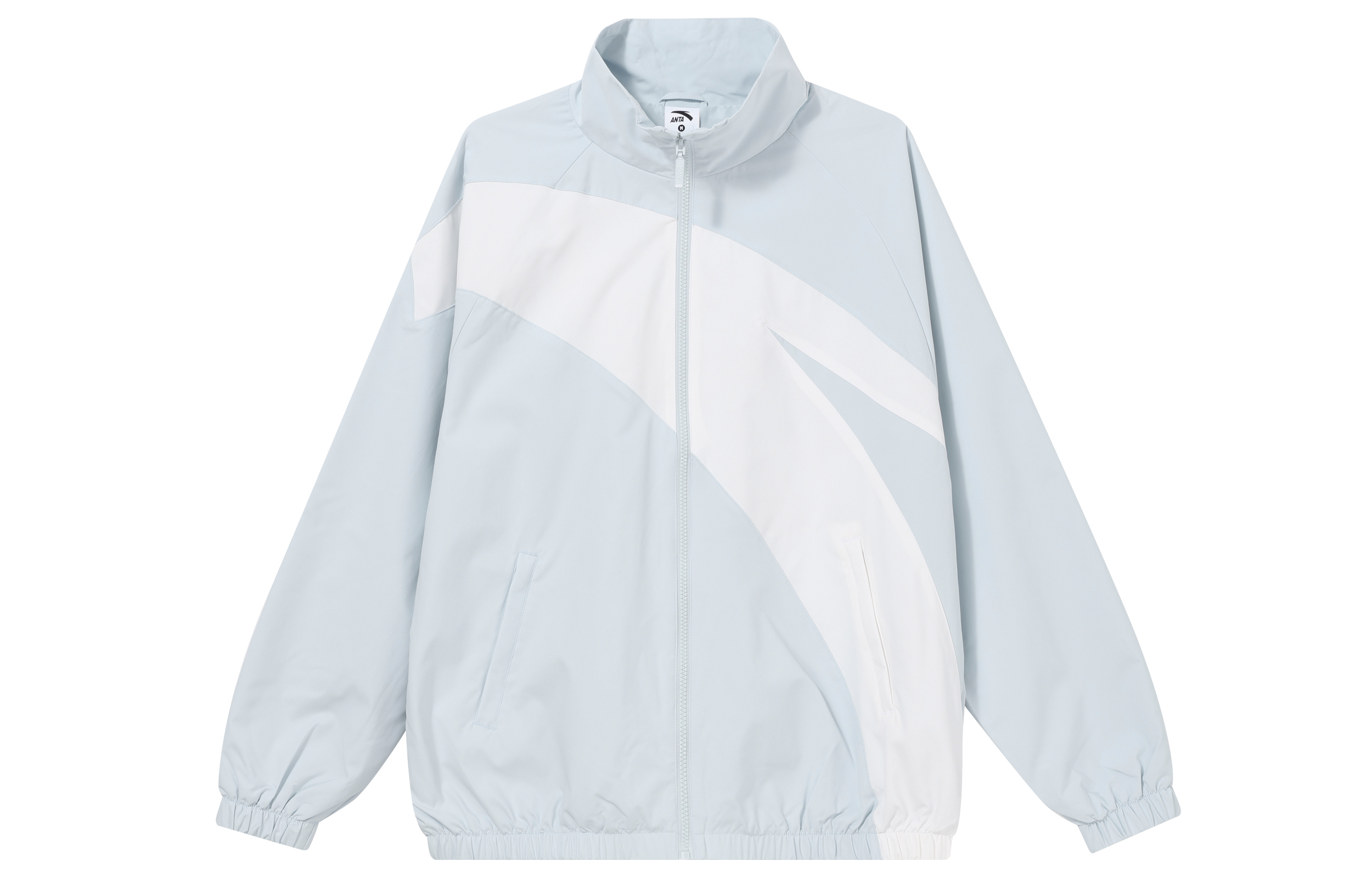 Anta Lifestyle Series Solid Logo Zipper Jacket Unisex in Illusion Blue 952338601-4