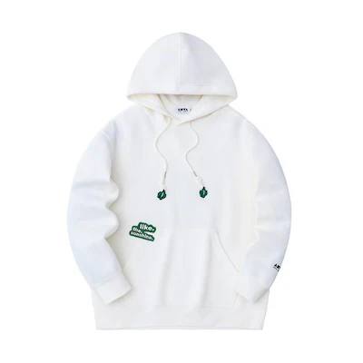 Anta Lifestyle Series Unisex Ivory White Hooded Pullover Casual Sweatshirt 172428703-2