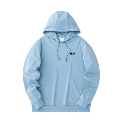 Anta Lifestyle Series Unisex Loose Fit Pullover Hoodie in Pastel Blue 972418703-3