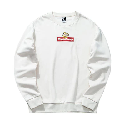 Anta Lifestyle Series White Fleece-Lined Long-Sleeve Pullover Hoodie 952048729-1