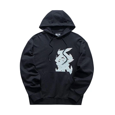 Anta Lifestyle Solid Color Hoodie Loose Fit Pullover - Basic Black 952039713-1