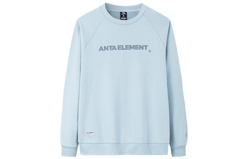 Anta Lifestyle Unisex Blue Pullover Sweatshirt with Letter Print Design 952238714-3