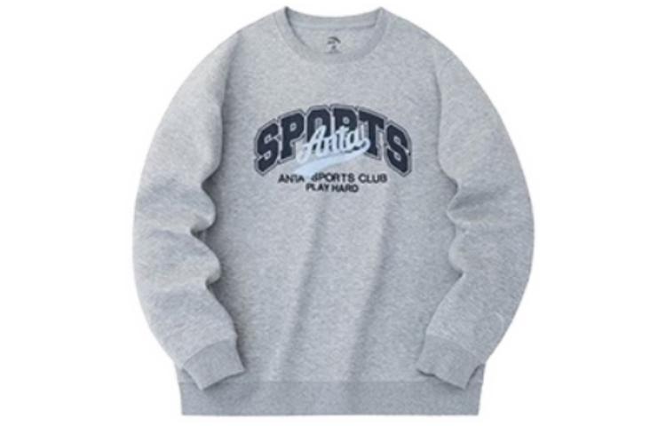 Anta Lifestyle Unisex Crewneck Loose Fit Sweatshirt - Grey 152338701-3