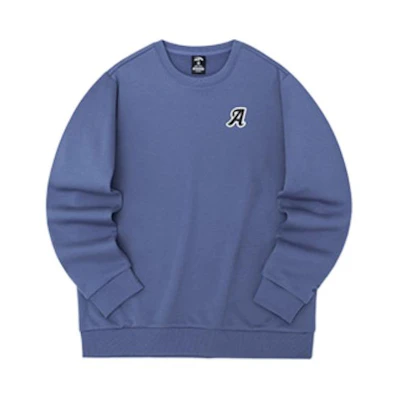 Anta Lifestyle Unisex Fleece Letter Print Crewneck Sweatshirt Blue 952238752-1