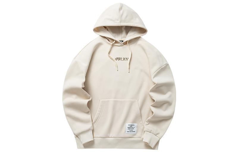 Anta Lifestyle Unisex Hoodie White - Bear Graphic & Letter Design on Back 162148716-1