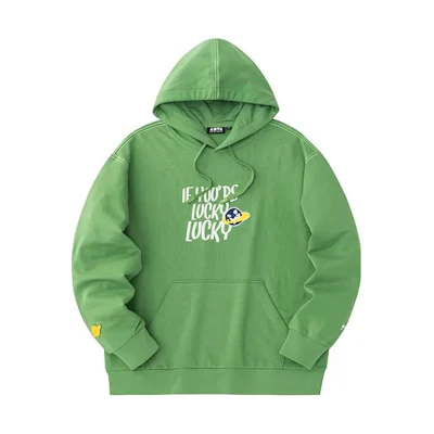 Anta Lifestyle Unisex Letter Logo Fleece Hoodie Star Destiny Green 172348702-2