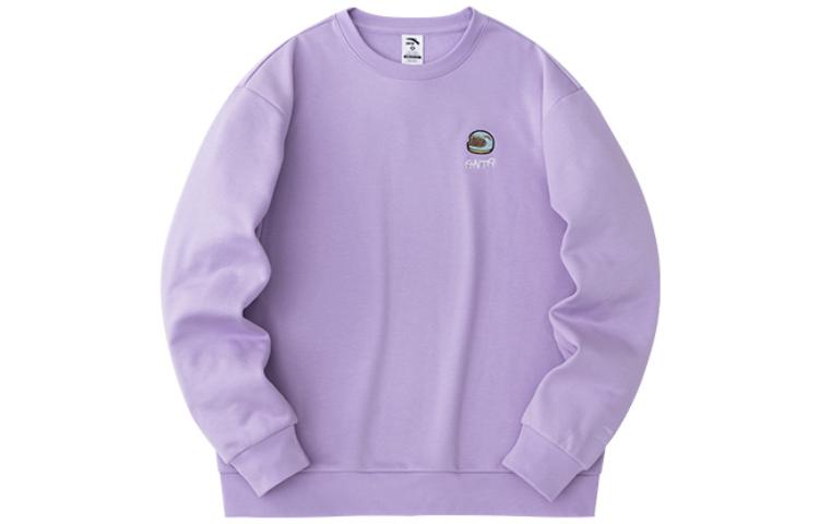 Anta Lifestyle Unisex Pullover Crewneck Fleece Sweatshirt Light Purple 952348718-4