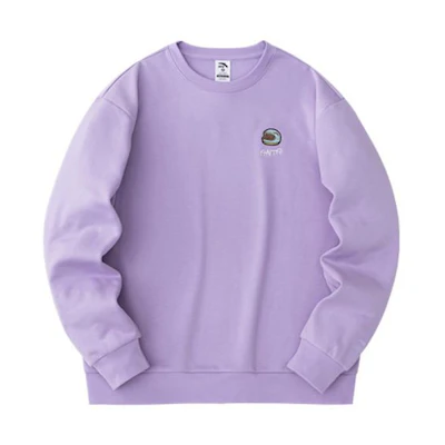 Anta Lifestyle Unisex Pullover Crewneck Fleece Sweatshirt Light Purple 952348718-4