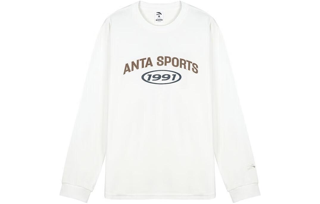 Anta Lifestyle Unisex Pullover Sweatshirt with Logo in Off-White 952318715-1
