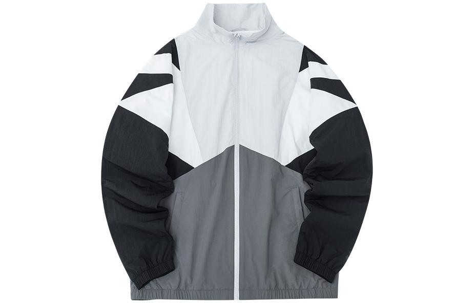 Anta Lifestyle Warm Silky Fleece Woven Zip Jacket Coastal Gray 152238611-3