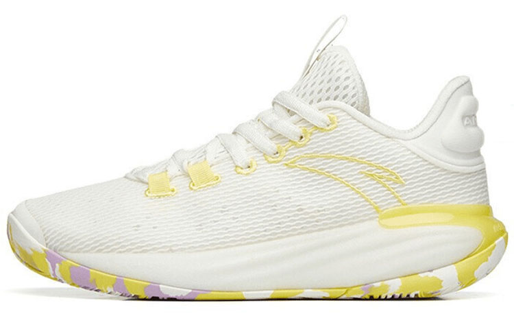 Anta Light Cement Bubble 2 Cushioned Basketball Shoes 'White Yellow' 112221616-3