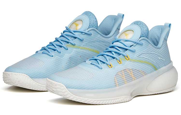 Shop 安踏 水泥克星 轻气泡系列 低帮 实战籃球鞋 男款 瀑布藍