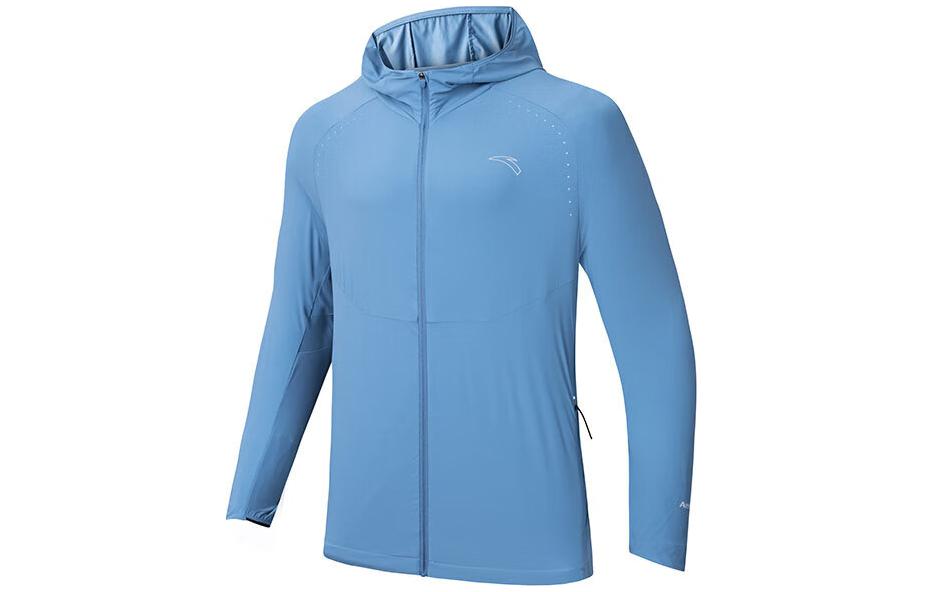 Anta Lightweight Running Zip Hoodie Jacket in Morning Light Blue 152425603-1