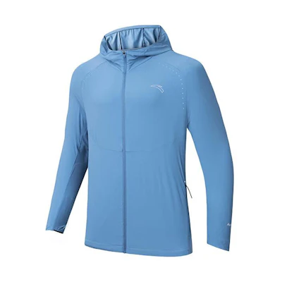 Anta Lightweight Running Zip Hoodie Jacket in Morning Light Blue 152425603-1