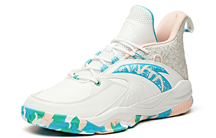 Lookbook 安踏凌深基础篮球鞋 '白蓝粉' 112141148R-4