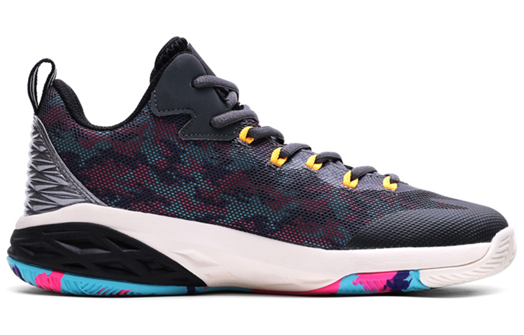 Order 安踏 菱极 防滑减震耐磨 低帮 籃球鞋 黑灰色