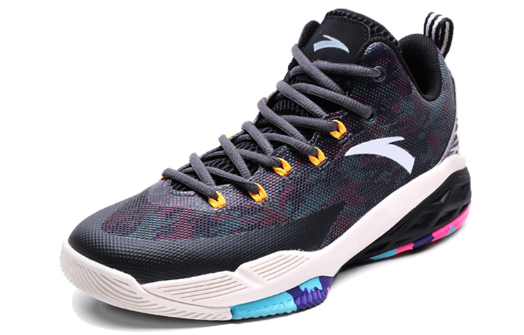 Lookbook 安踏 菱极 防滑减震耐磨 低帮 籃球鞋 黑灰色