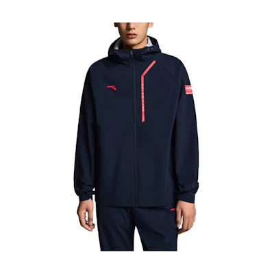 Anta Logo Graphic Zip-Up Windbreaker Jacket Men’s Blue 952237605-2