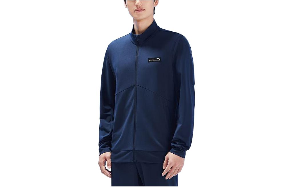 Anta Logo Long-Sleeve Zipper Jacket Deep Midnight Blue 152327704-1