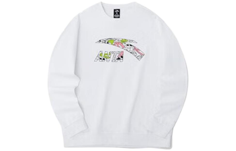 Anta Logo Print Polo Long-Sleeve Sweatshirt - Unisex Casual Sportswear 952238722-1