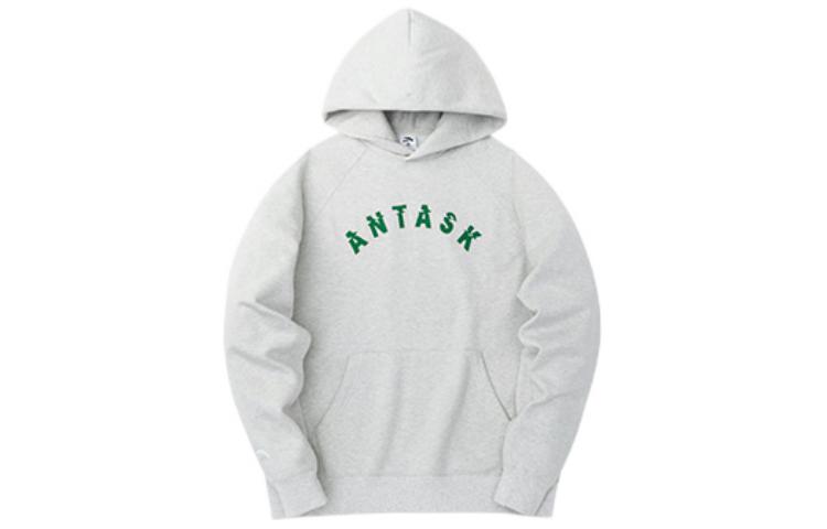 Anta Logo Print Pullover Fleece Sweatshirt Grey Floral Gray 972318702-1