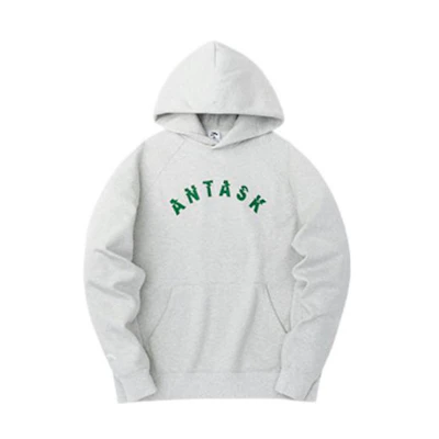 Anta Logo Print Pullover Fleece Sweatshirt Grey Floral Gray 972318702-1