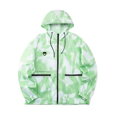 Anta Logo Print Woven Hooded Jacket Green () 152228613-1
