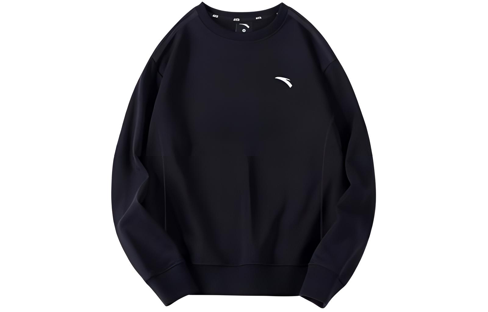 Anta Logo Printed Crewneck Sweatshirt Unisex Black 87208769-2