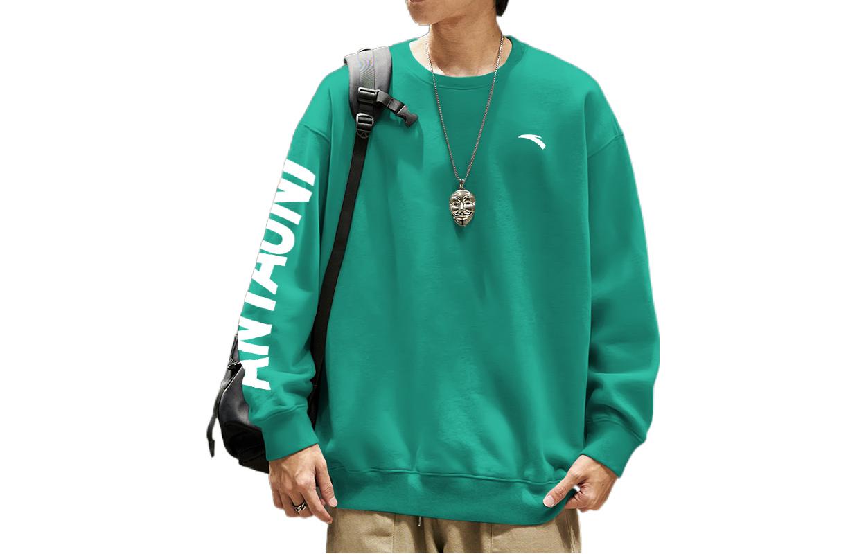Anta Logo Printed Green Long-Sleeve Sweatshirt 952038772-5