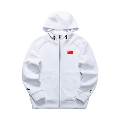 Anta Logo Printed Hooded Sports Jacket White 172030706-3