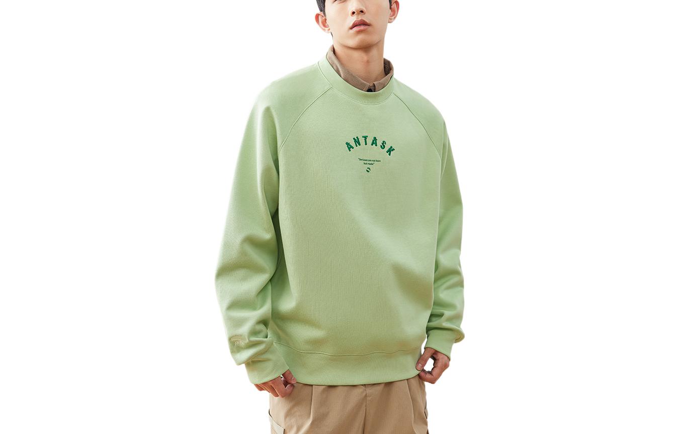 Anta Logo Printed Pullover Sweatshirt Unisex - Daguang Green 972318701-4