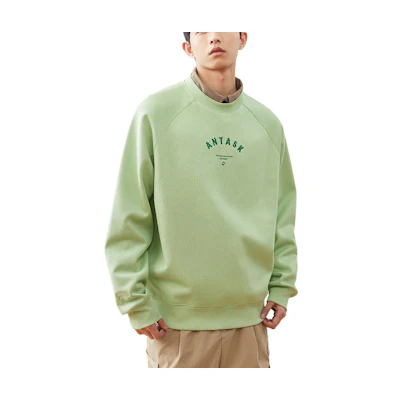 Anta Logo Printed Pullover Sweatshirt Unisex - Daguang Green 972318701-4