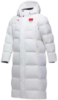 Order Anta Logo Printed White Hooded Down Jacket Unisex 452210719-1