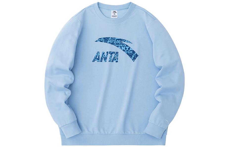 Anta Logo Pullover Sweatshirt Unisex Sky Blue 952338707-1