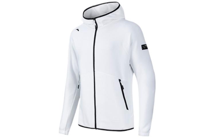 Anta Logo Zip-Up Hoodie Jacket White 952247707-1
