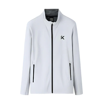 Anta Long-Sleeve Stand Collar Jacket - Floating Cloud Gray 152241752-1