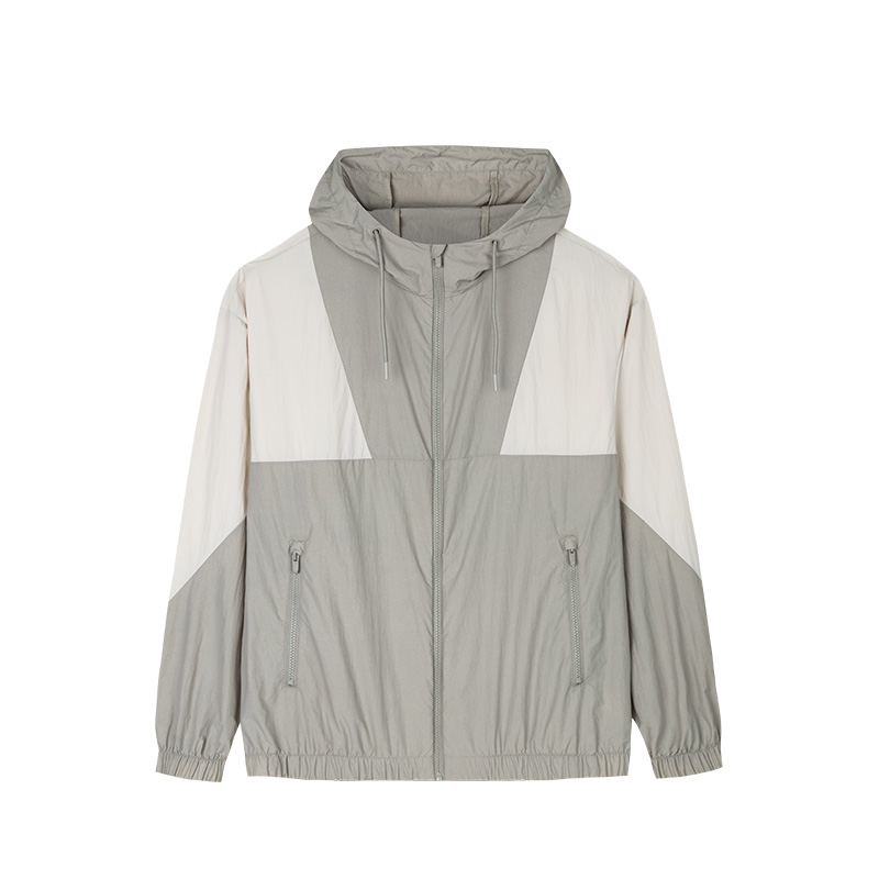 Anta Loose-Fit Hooded Jacket Grey/White 152438626U-3