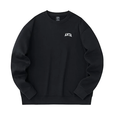 Anta Loose Fit Crewneck Sweatshirt Life Series Basic Black 952348715-3
