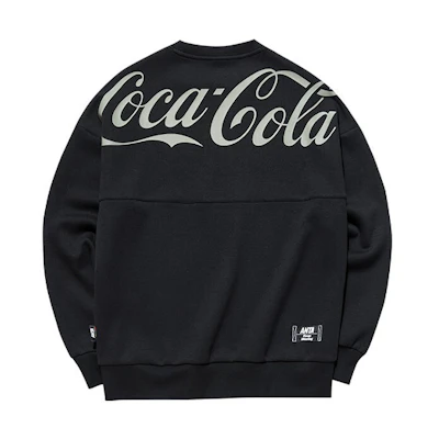 Anta Loose Fit Letter Print Crewneck Sweatshirt Black 952139712-5