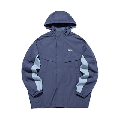 Anta Loose Fit Logo Windproof Hooded Jacket - Light Ink Blue Casual Series 952148640-2