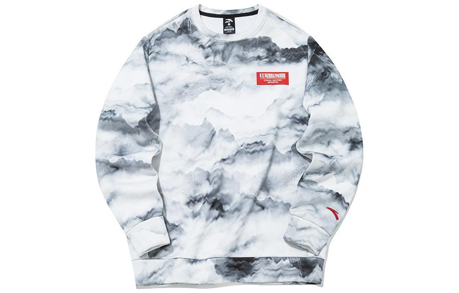 Anta Loose Fit Printed Long Sleeve Sweatshirt White Autumn Edition 152147748-1