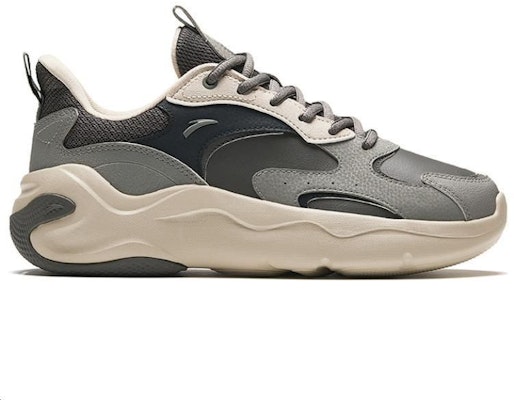 Anta安踏 圓頭繫帶 減震耐磨 低筒 老爹鞋 男款 灰白 Order Anta安踏 圓頭繫帶 減震耐磨 低筒 老爹鞋 男款 灰白